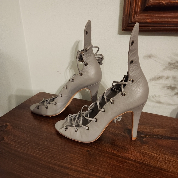 Zimmermann Lace Up Heels in Gray E.U. 37, U.S. 6.5 - Picture 3 of 16